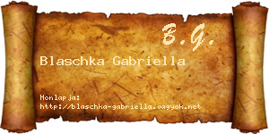 Blaschka Gabriella névjegykártya